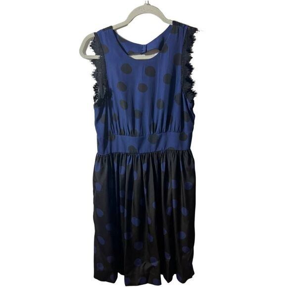 Anthropologie Corey Lynn Calter Black and Purple Dress Sz. 6 - Picture 2 of 8